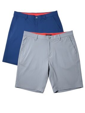 Redvanly Performance Golf Shorts Lot of 2 Mens XL Blue Gray Stretch Comfort